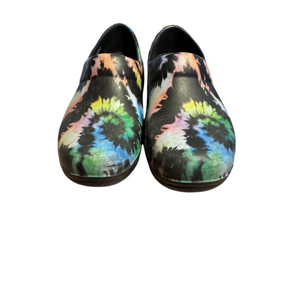 Crocs Womens W8 Black Tie-Dye Slip-On Clogs - Picture 3 of 10